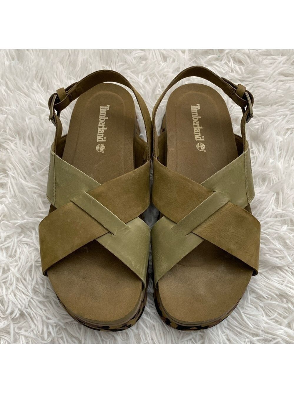 NWT Timberland olive green nubuck sandals